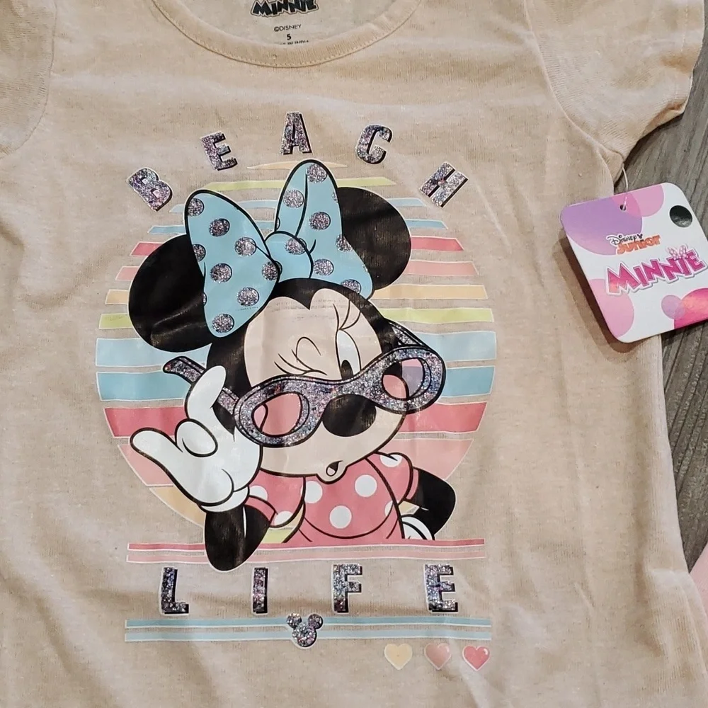 Disney Junior Minnie Mouse 3 Piece Beach/Summer Matching Set Size 5